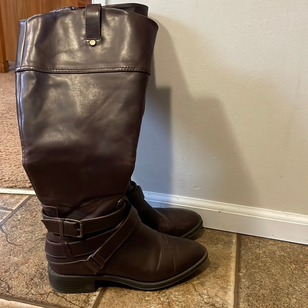 Womens leather brown boots